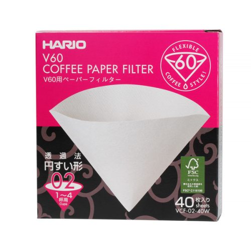 Hario papír filter V60-02 dripperhez 40 darabos